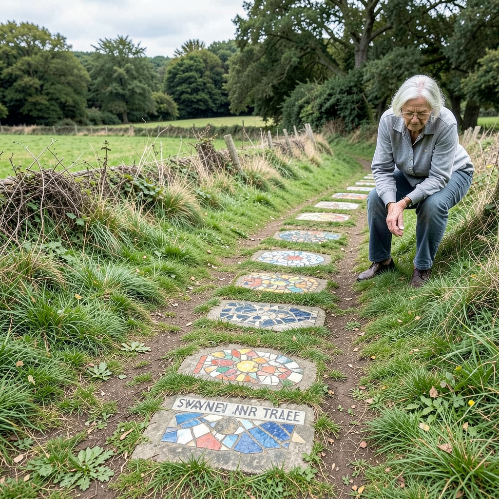 Wayfinder Trail with 19 mosaic stones opens in Stanford in the Vale